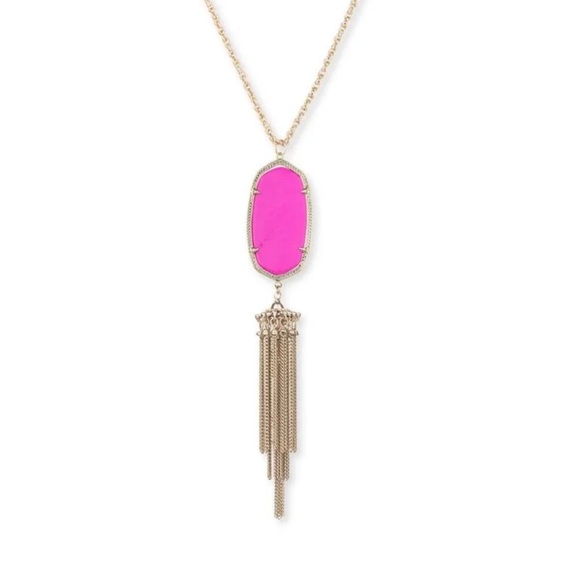 Kendra Scott Womens Rayne Necklace Magenta Gold, New with tags and pouch - Picture 3 of 12